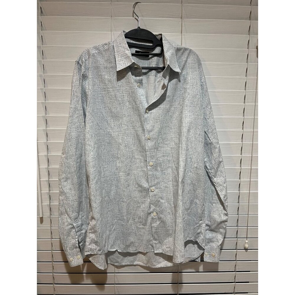 Theory‎ Long Sleeve Button Up Polo Shirt - Size L
